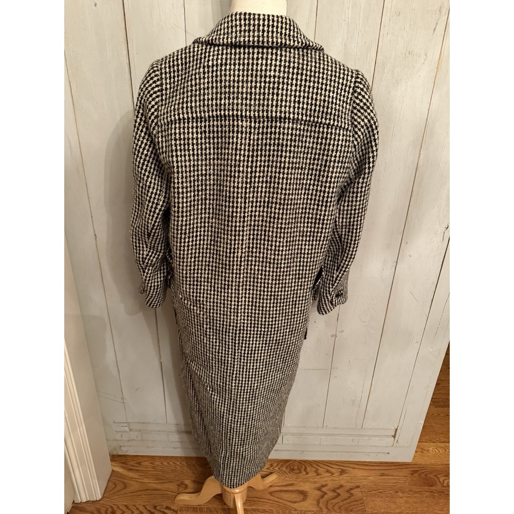 Vintage Yves Saint Laurent YSL Plaid Wool Coat Winter Longer Style Sz-36(4-6) - Picture 9 of 13